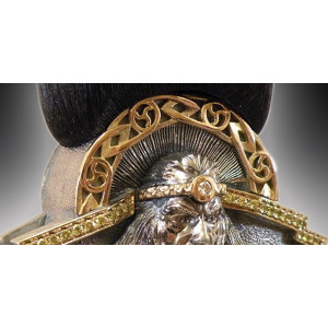 ПЕРУН авторський преміальний ніж ручної роботи KUSTOM KNIVES, мозаїчний дамаск, 58-60 HRC. Photo 2